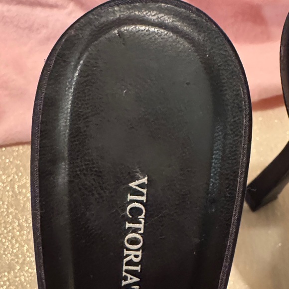 Vintage Victoria's Secret Black Feather Heels/Mules - Picture 8 of 16